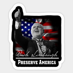 RUSH LIMBAUGH AN AMERICAN ICON Sticker